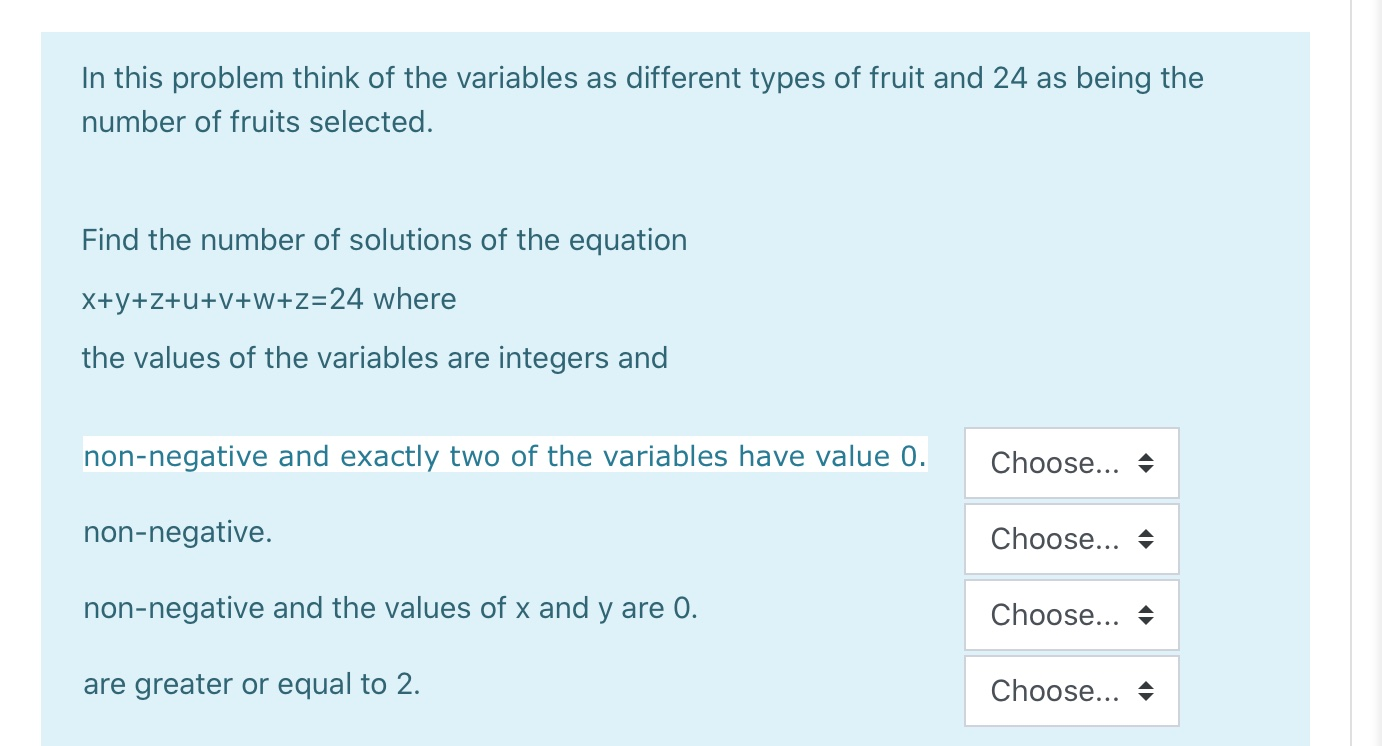 Solved In this problem think of the variables as different | Chegg.com