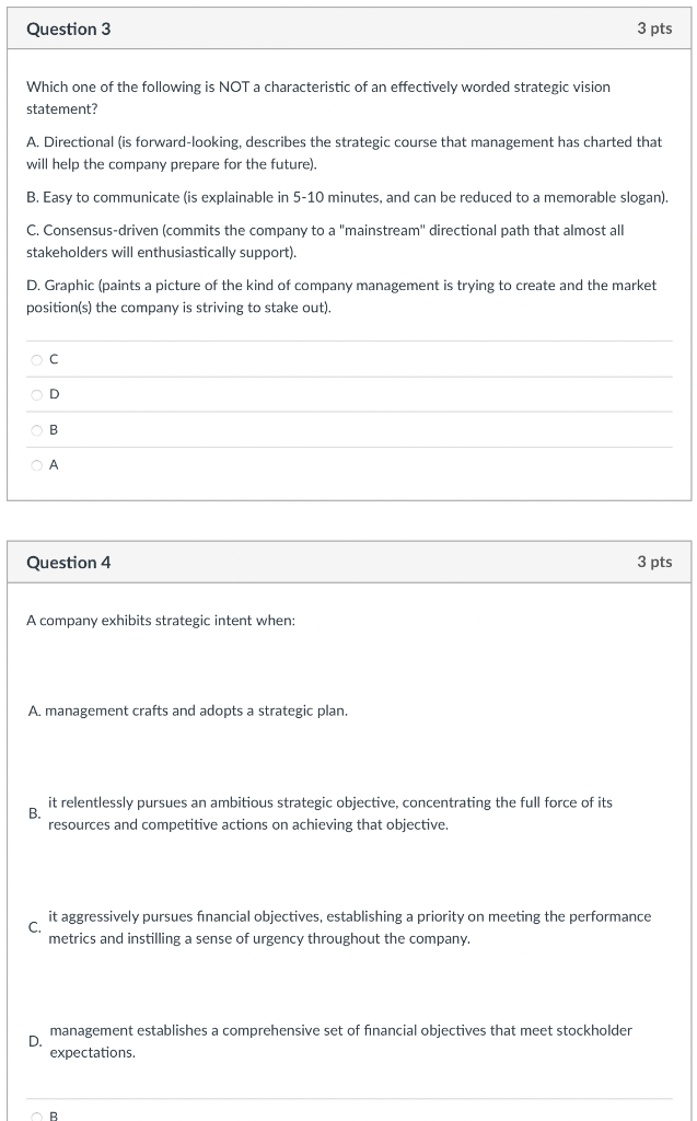 Solved Question 3 3 pts Which one of the following is NOT a | Chegg.com