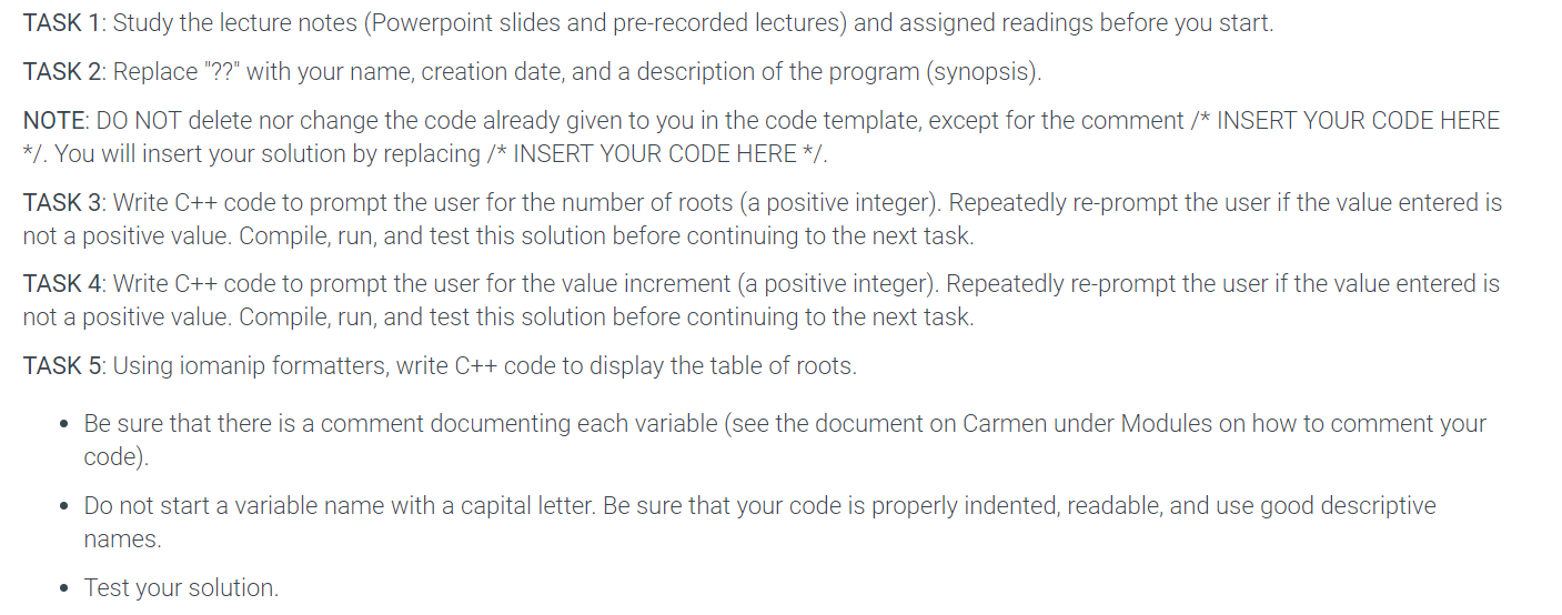 Solved Programming Instructions Write a program which reads | Chegg.com