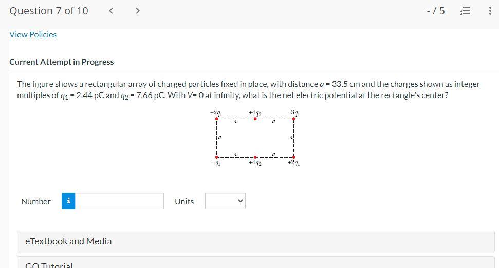 Solved The figure shows a rectangular array of charged | Chegg.com