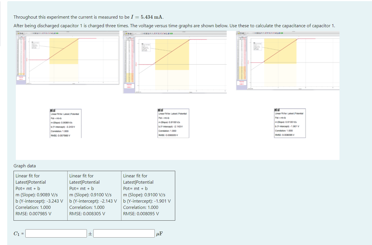 Solved Throughout this experiment the current is measured to | Chegg.com