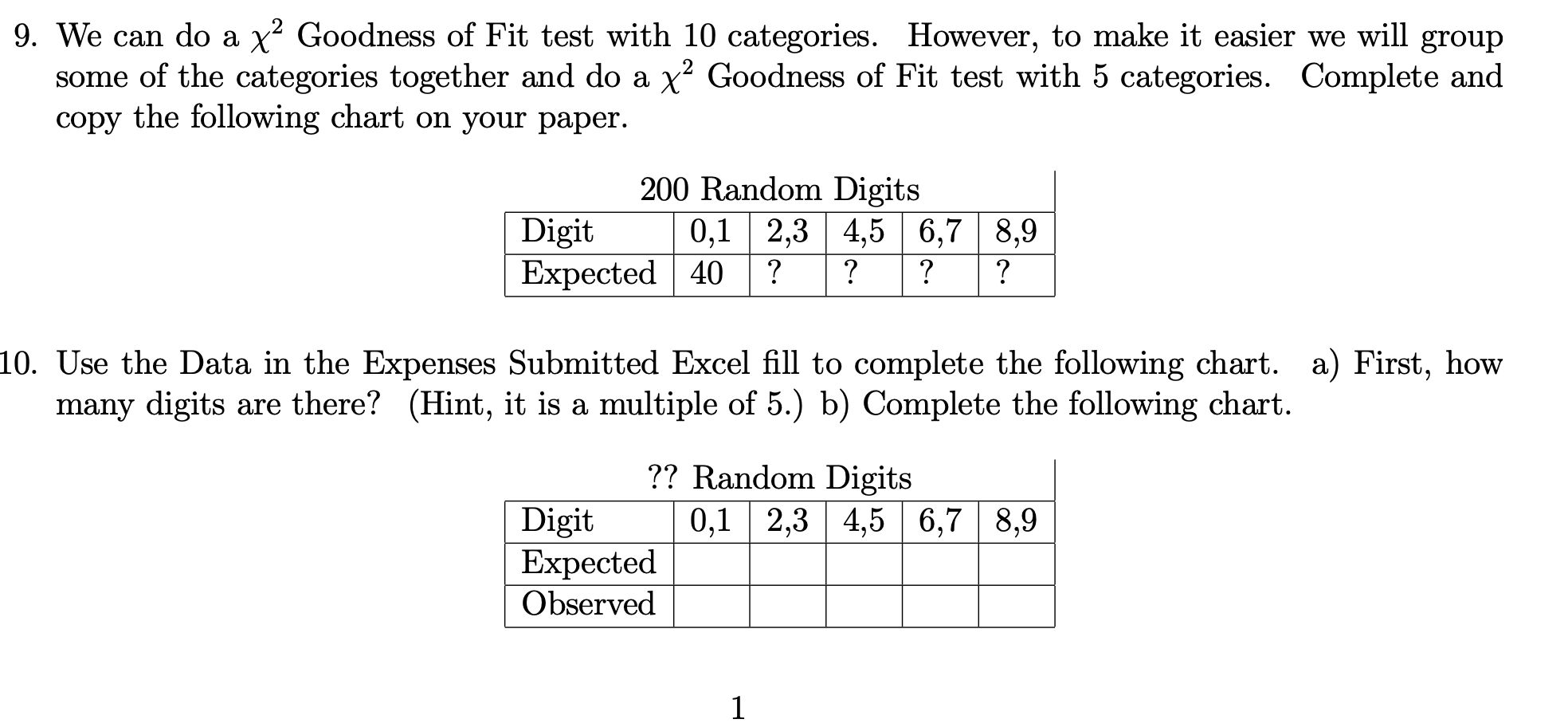We Can Do A 2 Goodness Of Fit Test With 10 Chegg