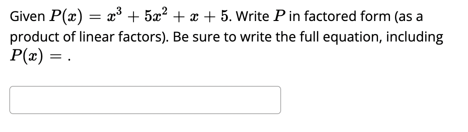 x 5 5x 3 4x 0 factored