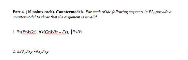 Solved How would I provide counter models to prove the | Chegg.com