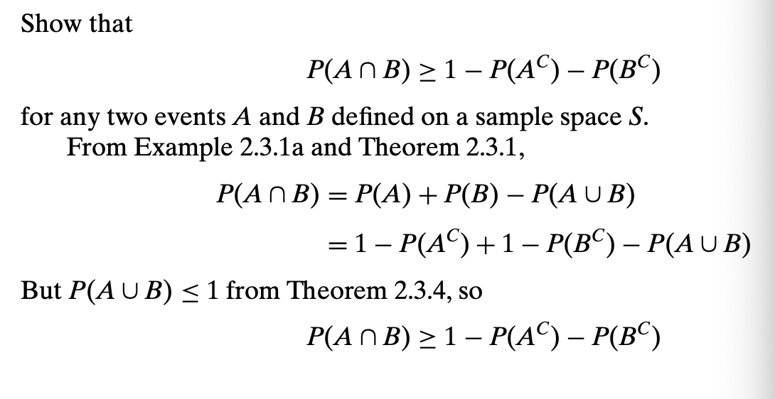 Show that P(ANB) 1 - P(AC) – P(BC) for any two | Chegg.com