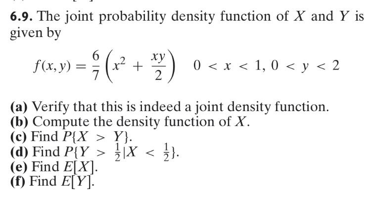 Find The Joint Probability Density Function