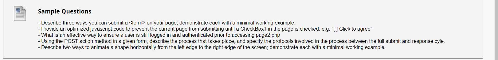 Solved Sample Questions - Describe three ways you can submit | Chegg.com