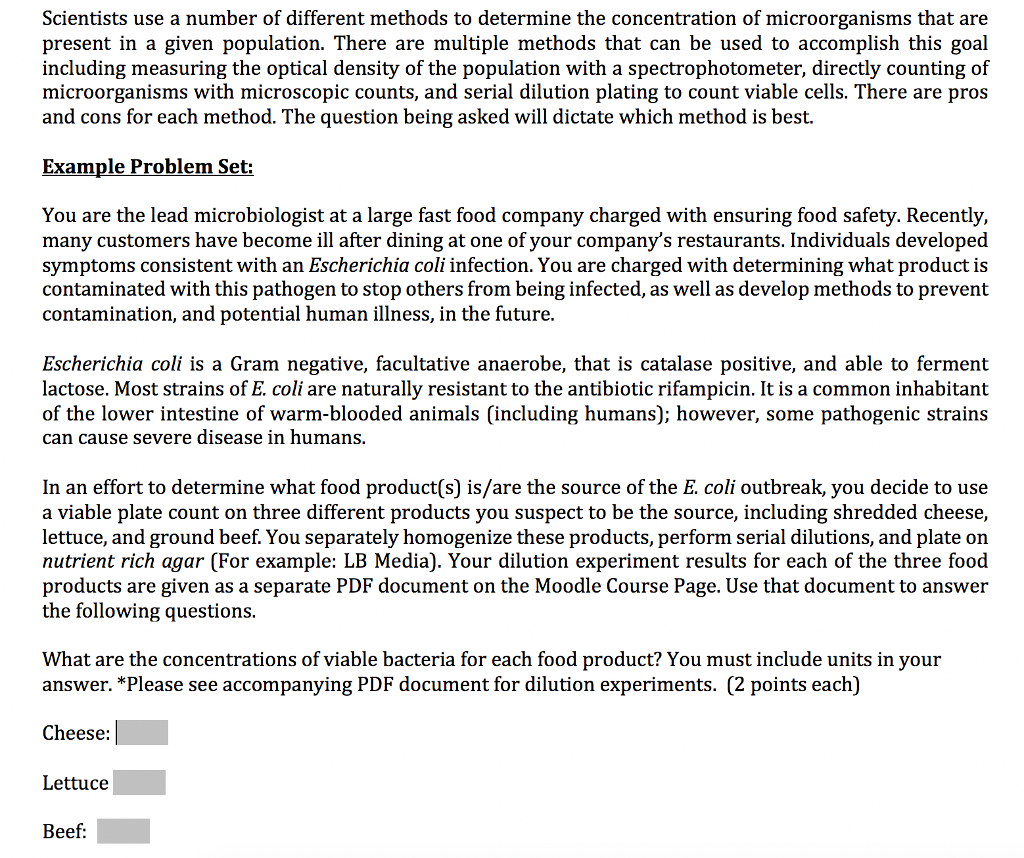Solved Scientists use a number of different methods to | Chegg.com