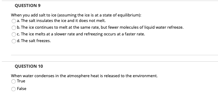 Solved QUESTION 1 Water at 4 degrees Celsius is less dense | Chegg.com