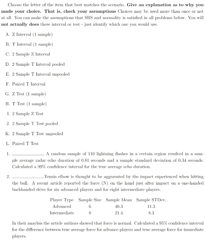 Solved Choose the letter of the item that best matches the | Chegg.com