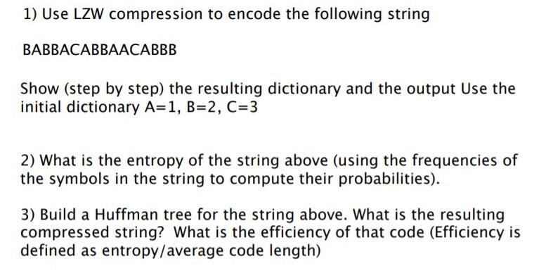 Solved 1- Use the following string