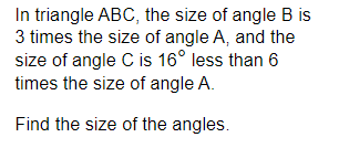 Solved In triangle ABC, the size of angle B is 3 times the | Chegg.com