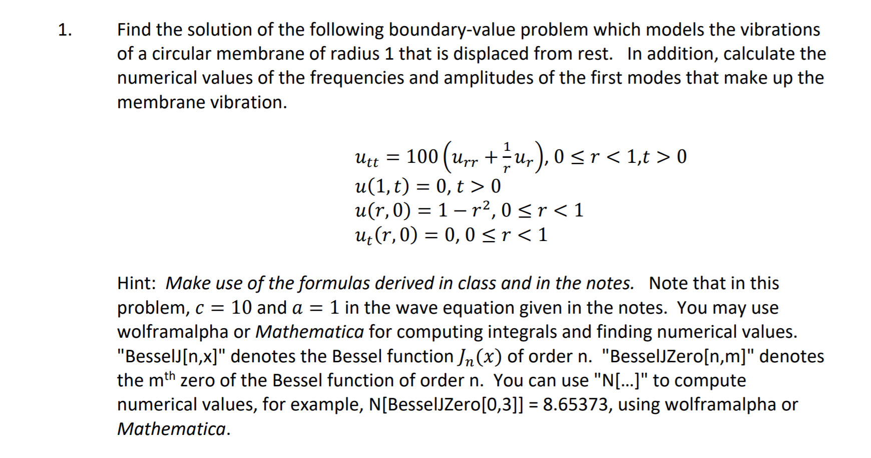 Solved 1. Find the solution of the following boundary-value | Chegg.com