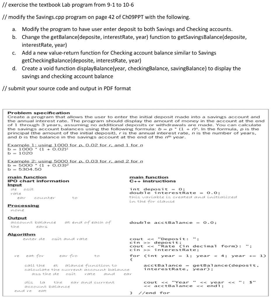 Solved // exercise the textbook Lab program from 9-1 to 10-6 | Chegg.com