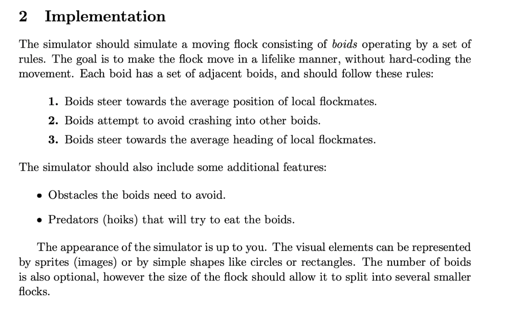 Solved I'm writing a boids game in python and I'm struggling | Chegg.com