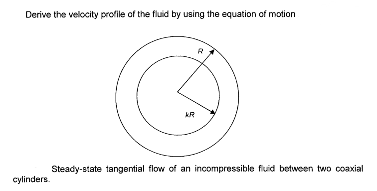 Solved Derive the velocity profile of the fluid by using the | Chegg.com