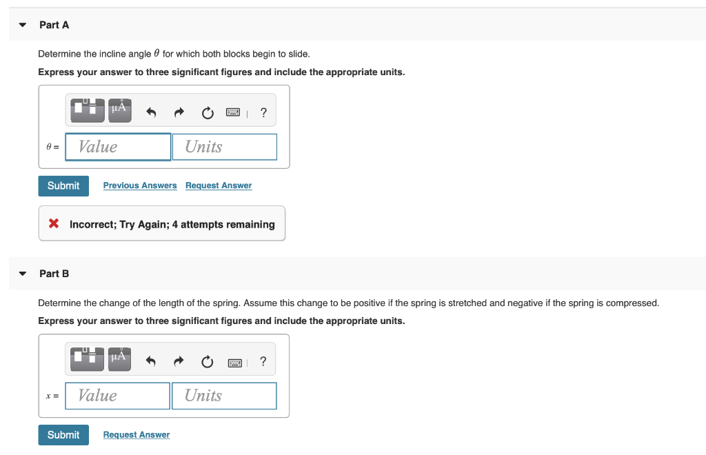 Solved Part A Determine the incline angle @ for which both | Chegg.com