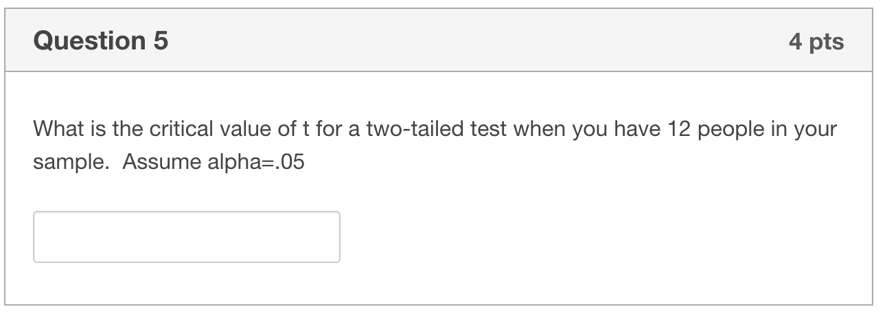 find critical value two sample t test