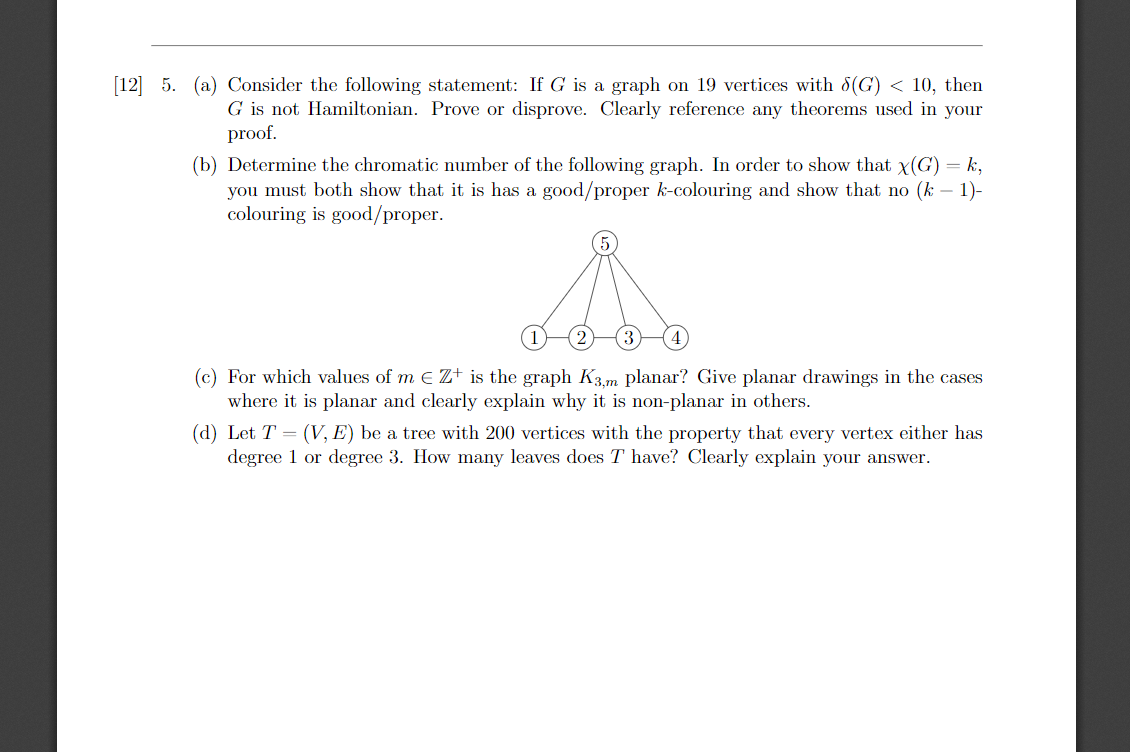 Solved 12 5 A Consider The Following Statement If G Chegg Com