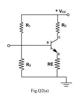 Solved The voltage divider biasing of BJT is shown in Fig. | Chegg.com