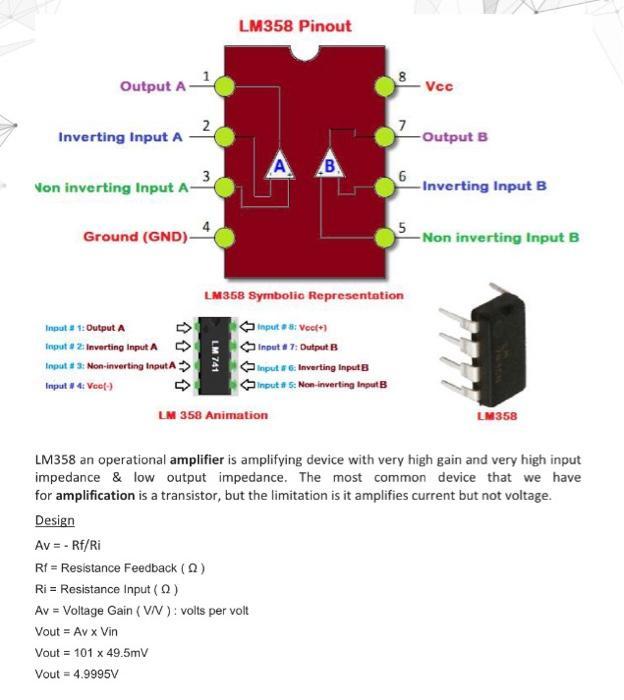 Solved a Topic 1 Mini microphone PreAmplifier using LM358 A