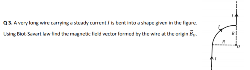 Solved Q3. A very long wire carrying a steady current I is | Chegg.com