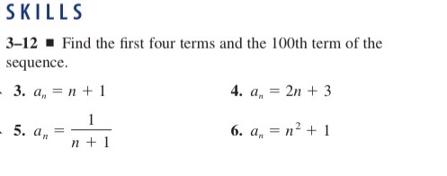 Solved find the first four terms and the 100th term of the | Chegg.com
