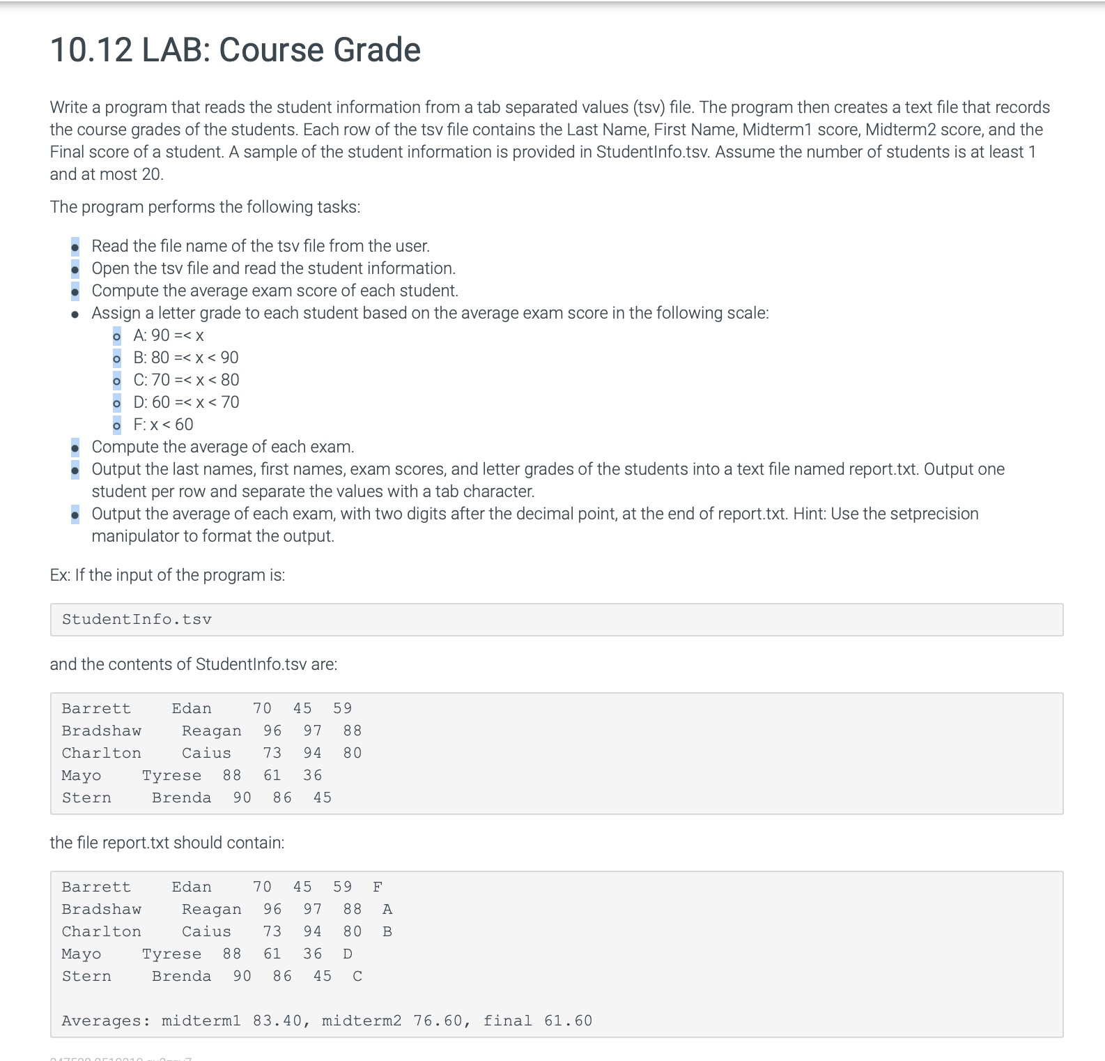 Solved C++ File Input and OutputCan someone please review my | Chegg.com