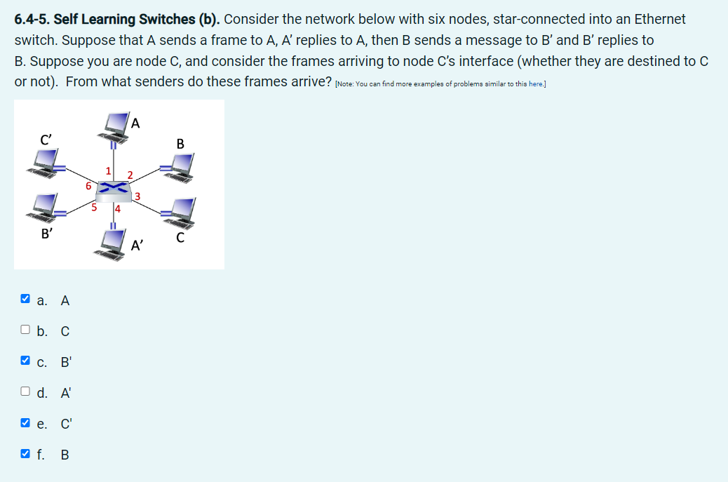 Solved 6.4-5. Self Learning Switches (b). Consider The | Chegg.com