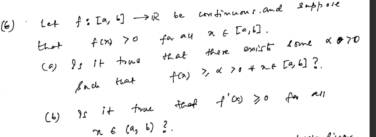 Solved 6) Let F:[a,b]→R Be Continuous. And Suppose That | Chegg.com