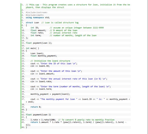 Solved 1. // P61a.cpp - This program creates uses a | Chegg.com
