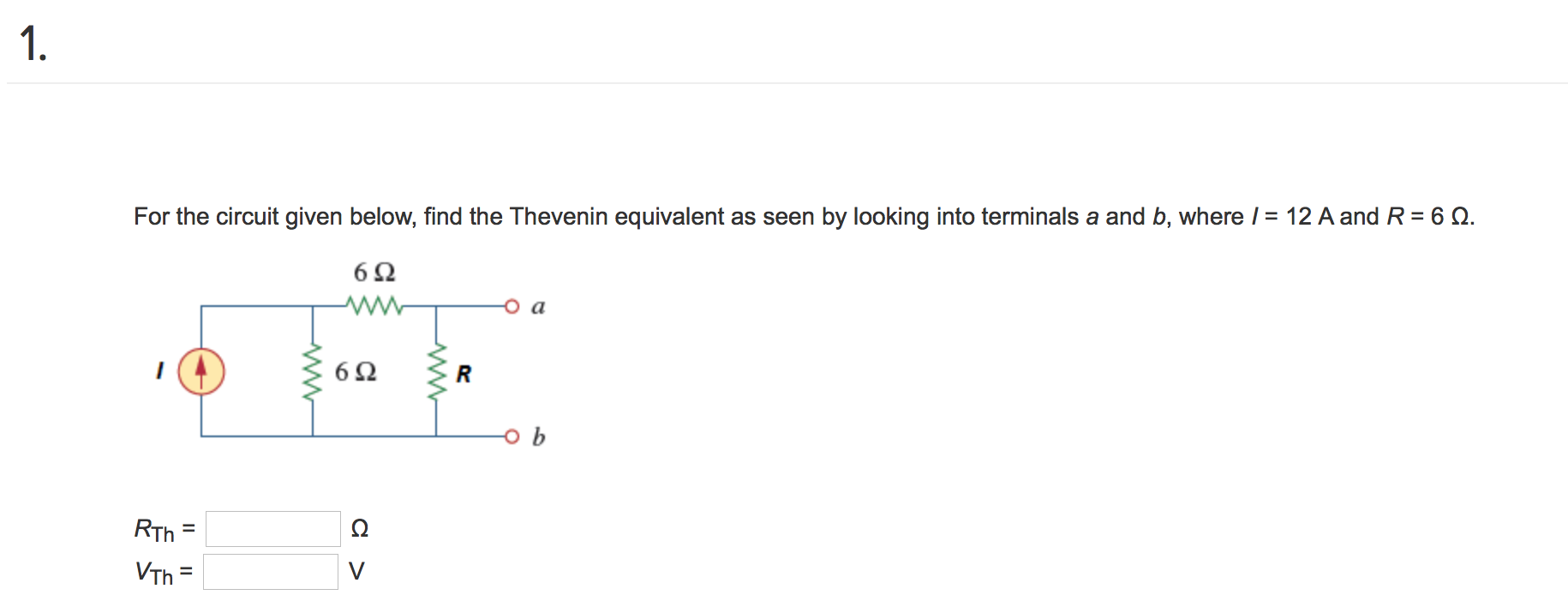 Solved For the circuit given below, find the Thevenin | Chegg.com
