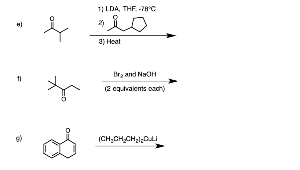 Solved 1 Lda Thf 78°c •ļ To 3 Heat Br2 And Naoh 2