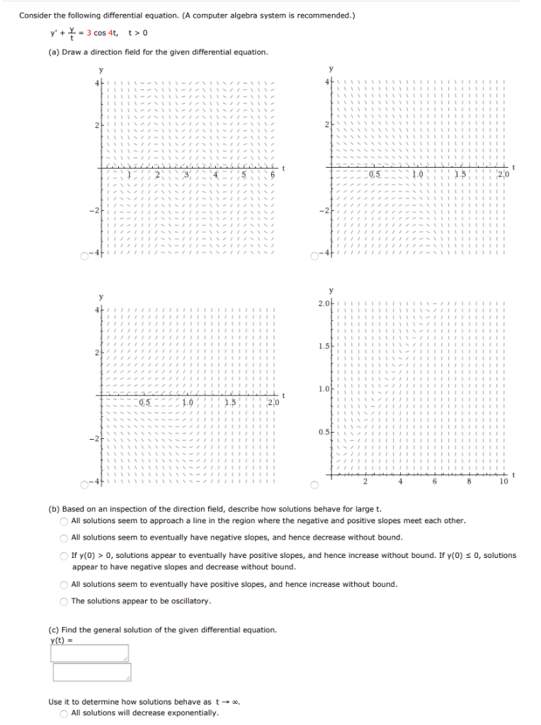 Consider the following differential equation. (A | Chegg.com