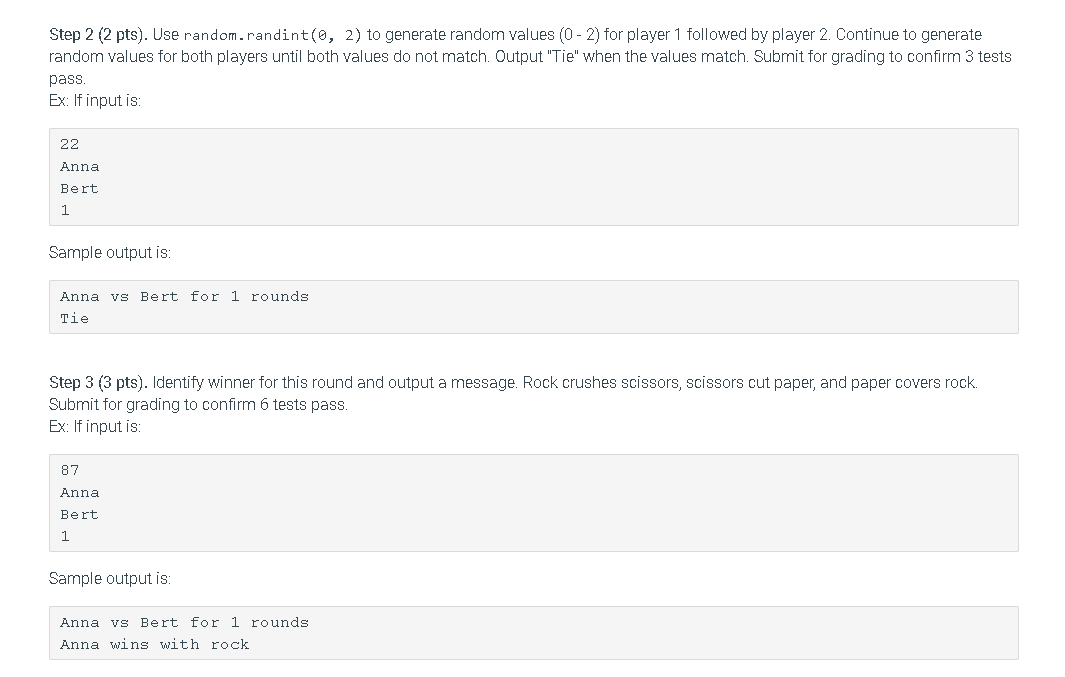 Solved 5 21 lab program rock paper scissors program chegg