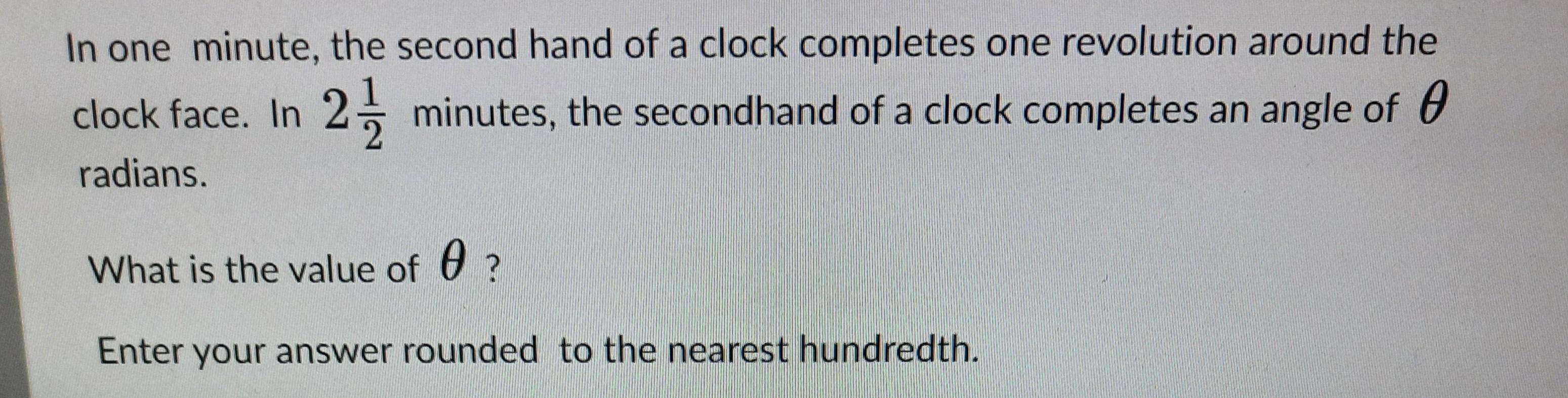 Solved In one minute, the second hand of a clock completes