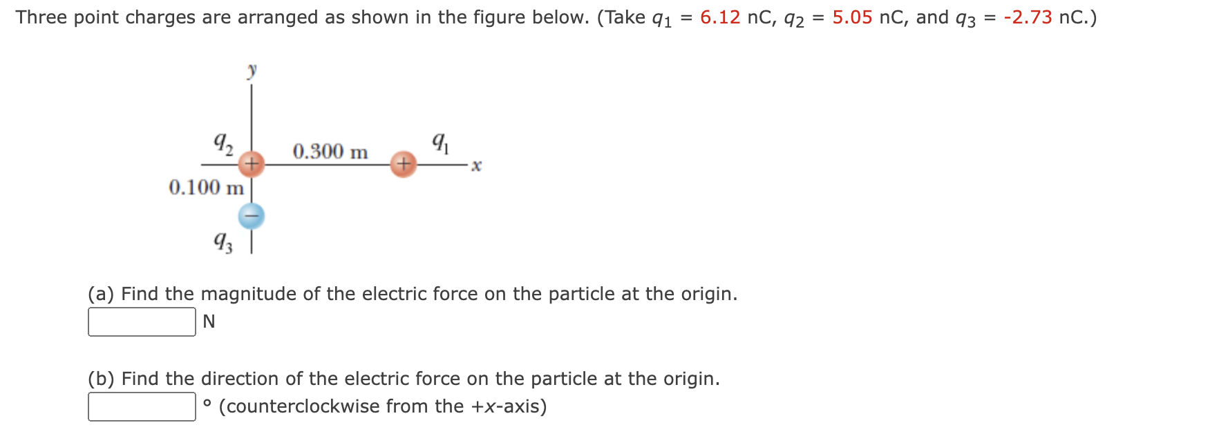 Solved Three Point Charges Are Arranged As Shown In The | Chegg.com