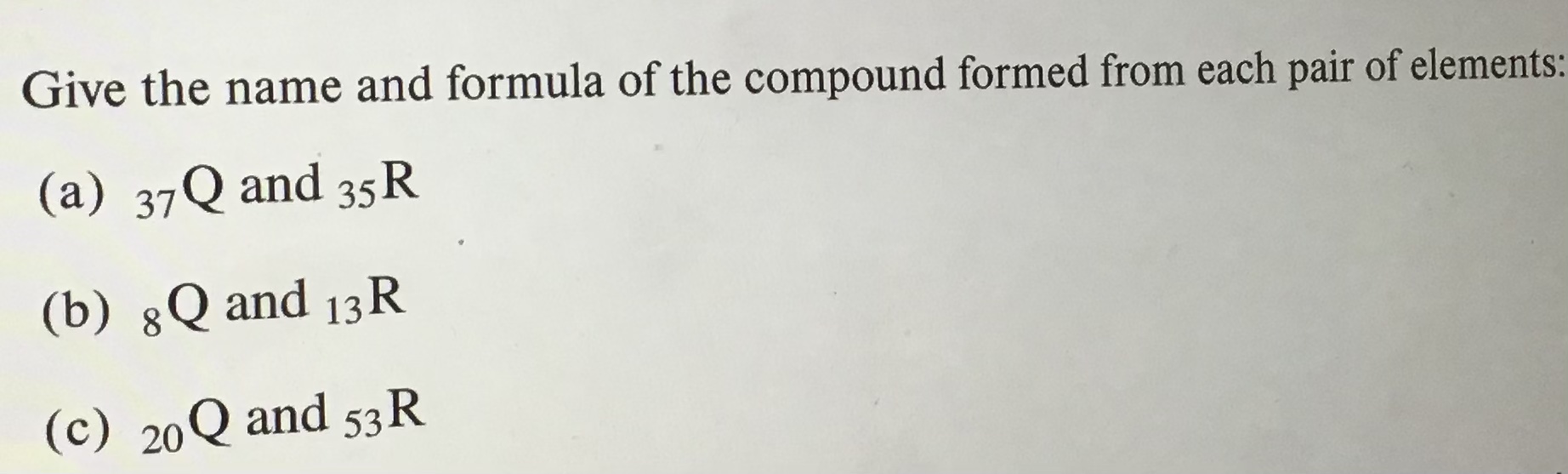 Solved Give The Name And Formula Of The Compound Formed From | Chegg.com