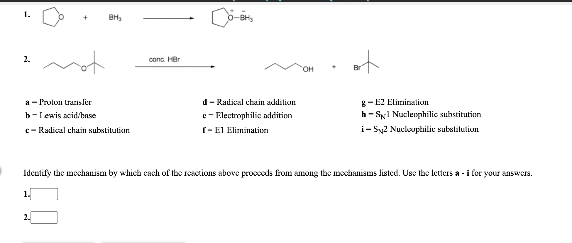 Solved + 1. + BH3 O-BH3 2. conc. HB art OH a = Proton | Chegg.com