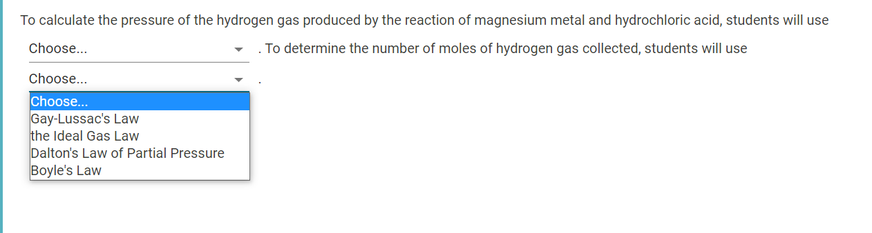 Solved To calculate the pressure of the hydrogen gas | Chegg.com