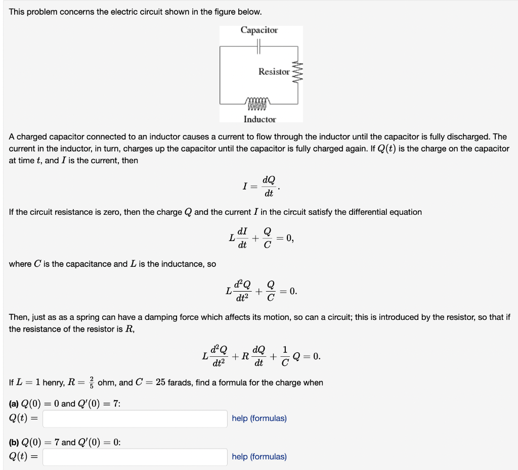 Solved This problem concerns the electric circuit shown in | Chegg.com