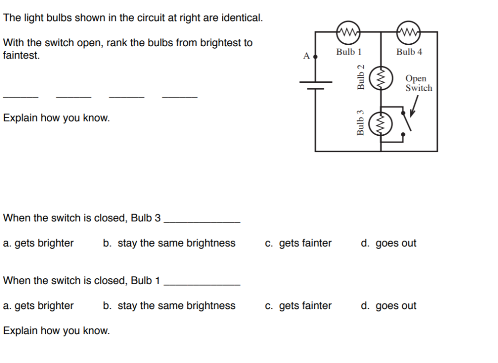 Solved The light bulbs shown in the circuit at right are | Chegg.com