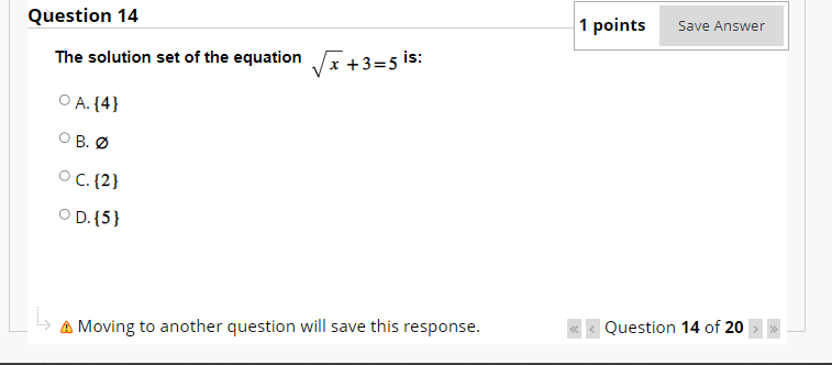 the solution of the equation x-3=5 is