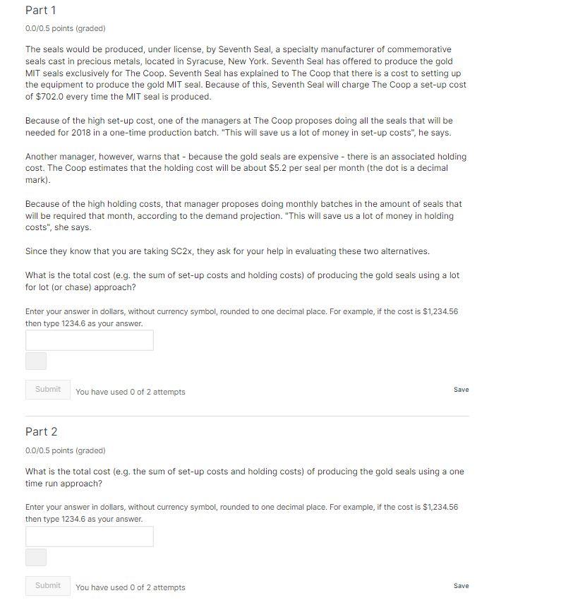 Solved Graded Assignment 1: Gold MIT Seals D Bookmark this | Chegg.com