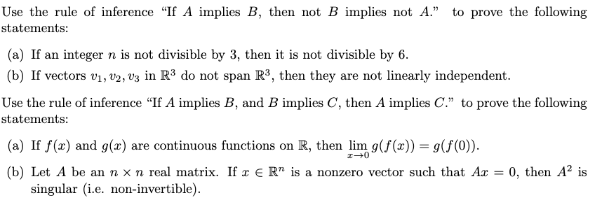 Solved Use the rule of inference 