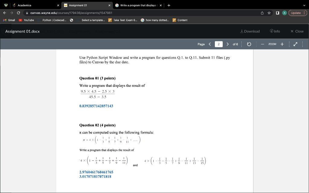 Solved Use Python Script Window and write a program for | Chegg.com