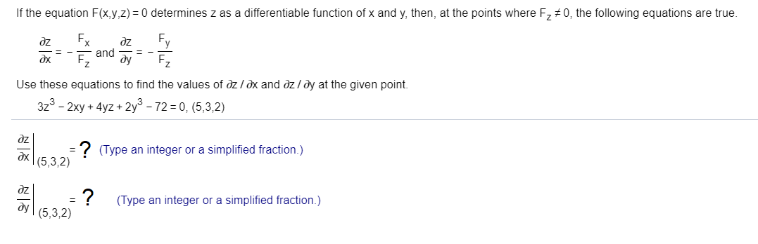 Solved If The Equation F X Y Z 0 Determines Z As A Dif Chegg Com