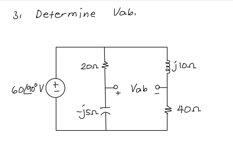 Solved 3 Determine Vab. | Chegg.com