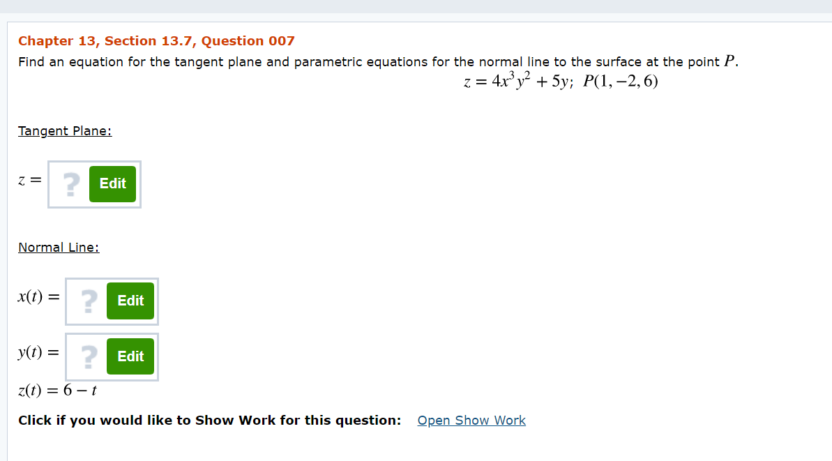 Solved Chapter 13, Section 13.7, Question 007 Find An | Chegg.com