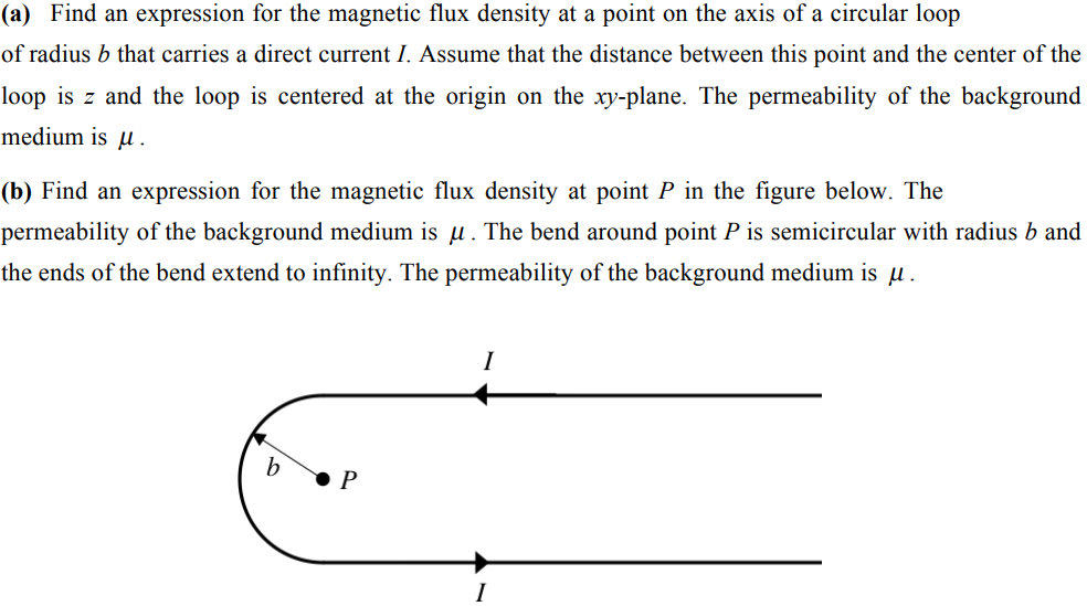 Solved (a) Find an expression for the magnetic flux density | Chegg.com